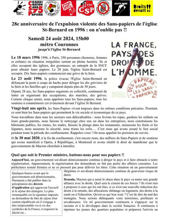 240818 Tract Intercollectif pour manif St Bernard1