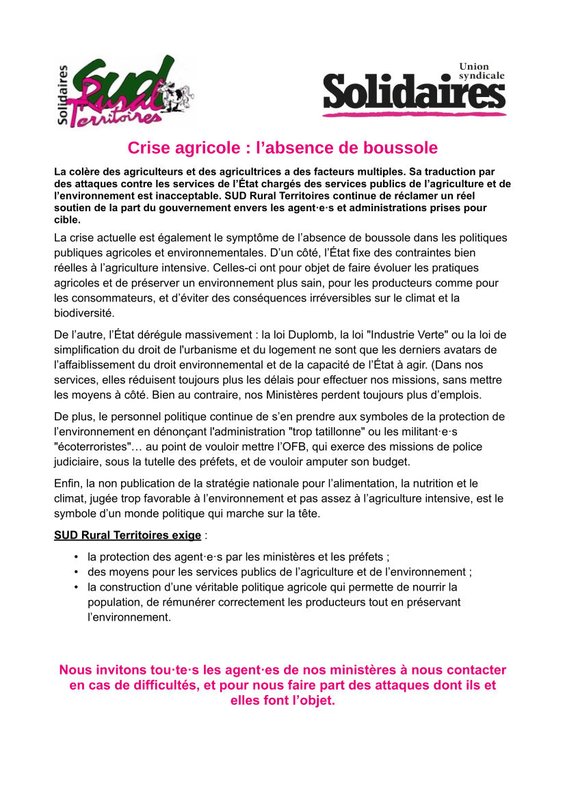 Communique_CriseAgricoleBoussole