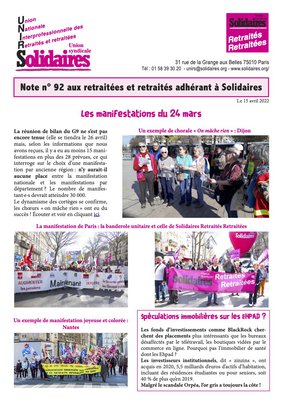 Note Unirs 92 avril 2022