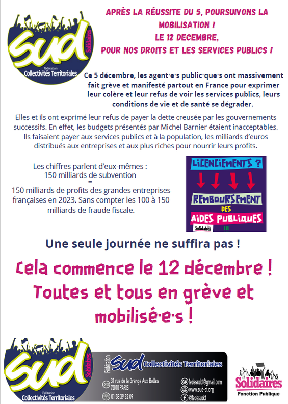 TRact 12 décembre