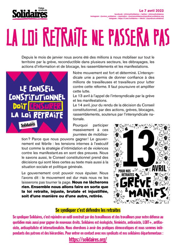 Tract 13 avril