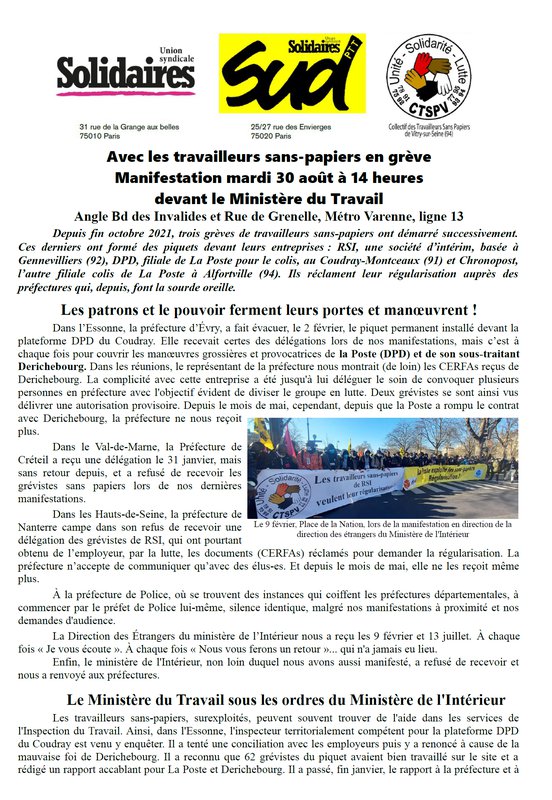 Tract 30 aout