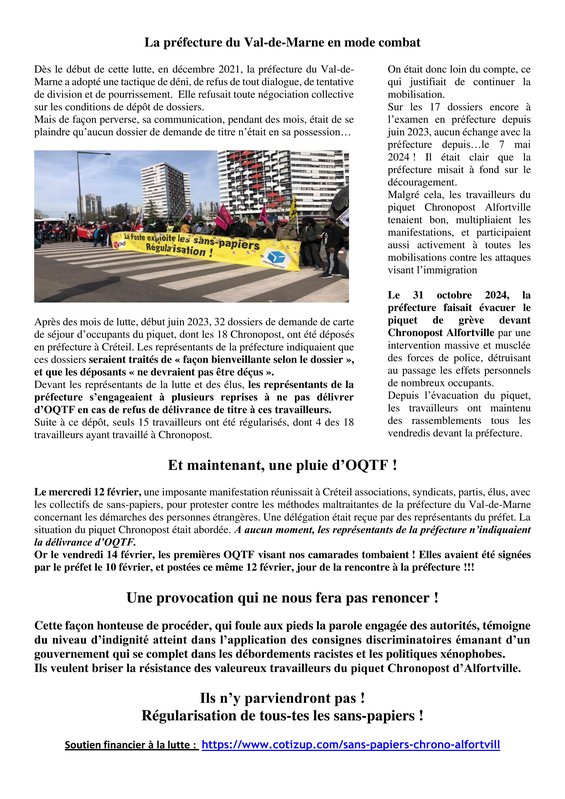 Tract Chrono vendredi 14 mars 2025a