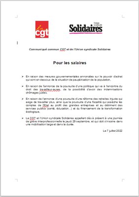 image comm commun CGT Solidaires