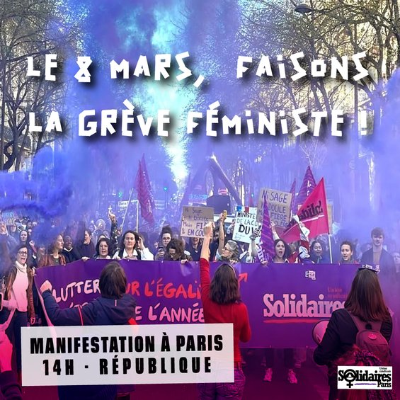 Le 8 mars, faisons la grève féministe !